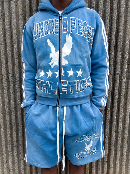 BLUE "ATHLETICS" SWEATSUIT