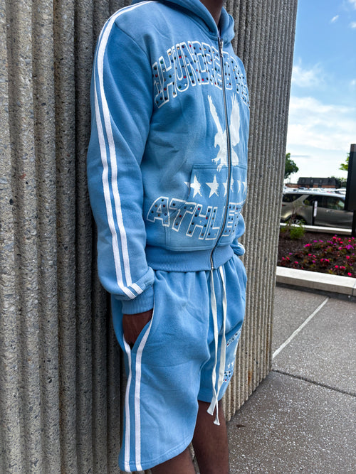 BLUE "ATHLETICS" SWEATSUIT
